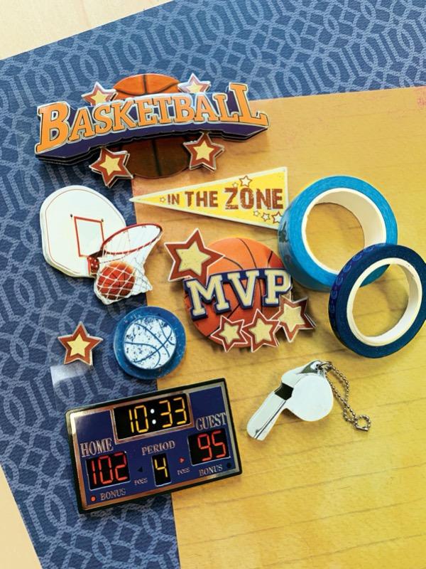  Scrapbook Stickers - 3D Basketball MVP、mySite、ghnorth