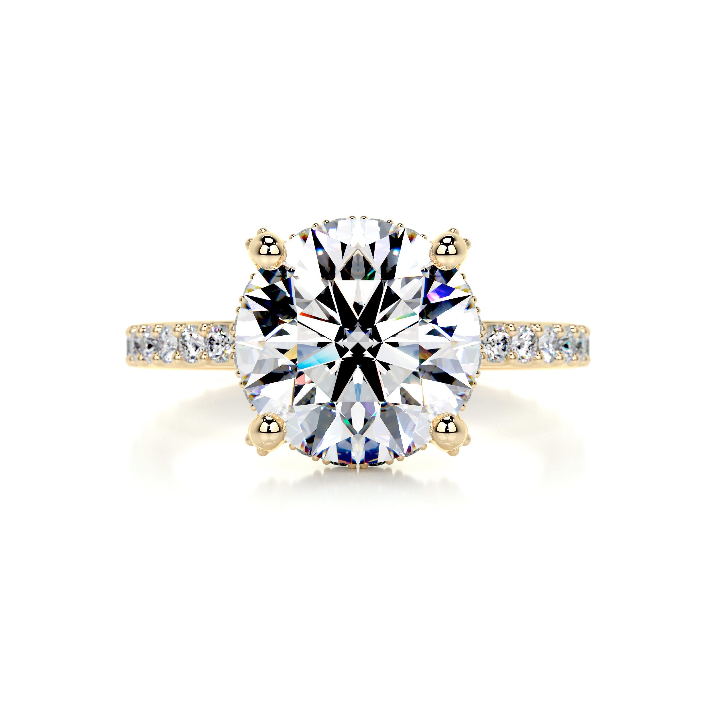 Quinn Moissanite & Diamond Ring -18K Yellow Gold (RTS)、mySite、hinf8tx79