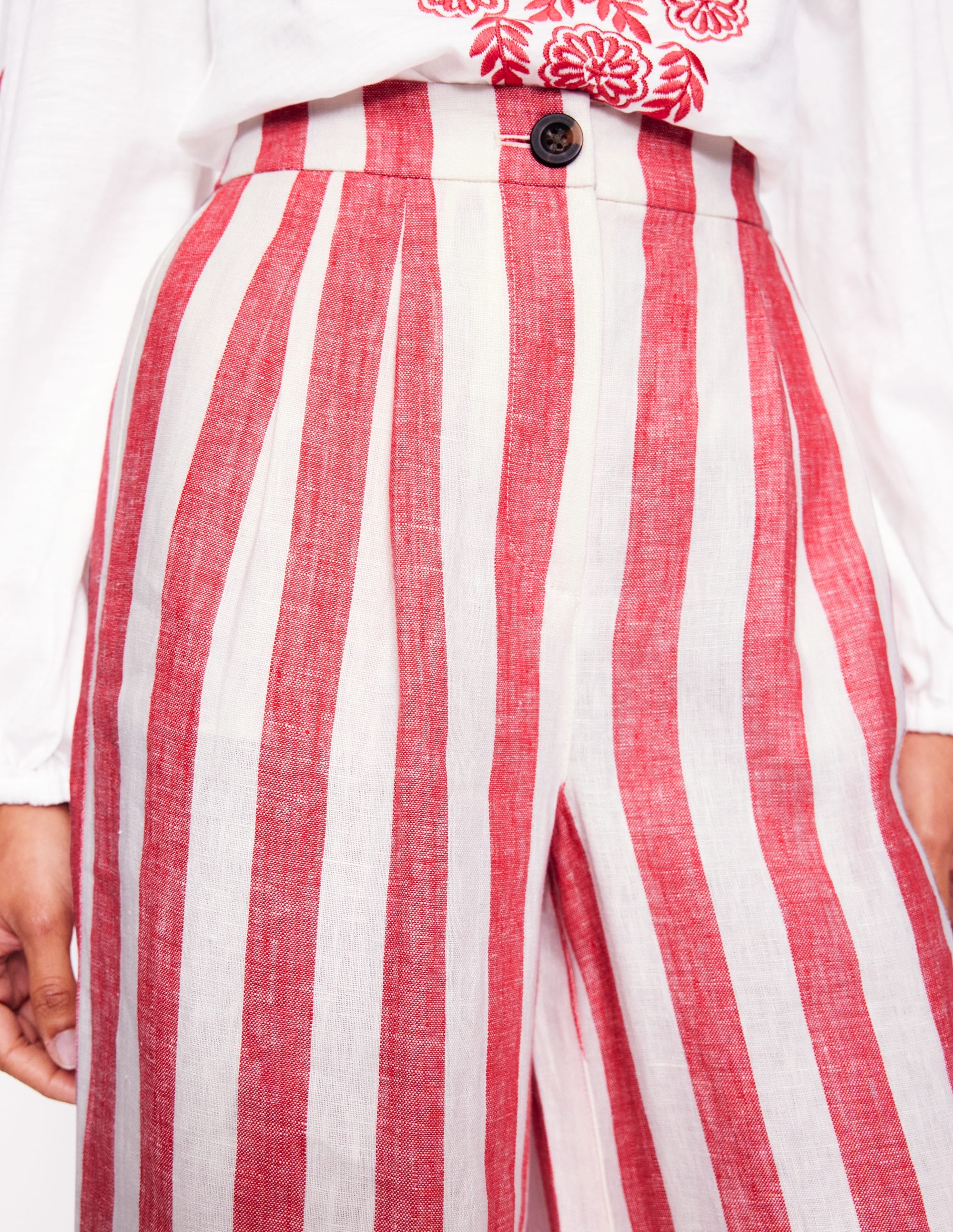  Dulwich Linen Pants-Strawberry Tart Red Stripe、mySite、ashleygrahame