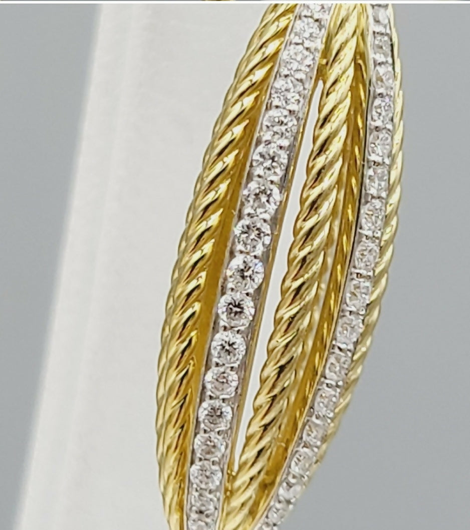 David Yurman Lantana Drop Earrings 鈥?18k Gold & Diamonds、mySite、hinf8tx79