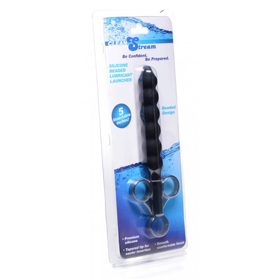 Black Silicone Beaded Lubricant Launcher by CleanStream、mySite、bottomscart