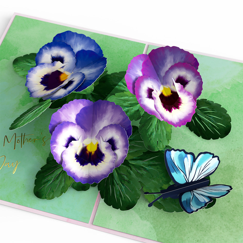 Mother’s Day Pansies Pop-Up Card、mySite、solidvoid