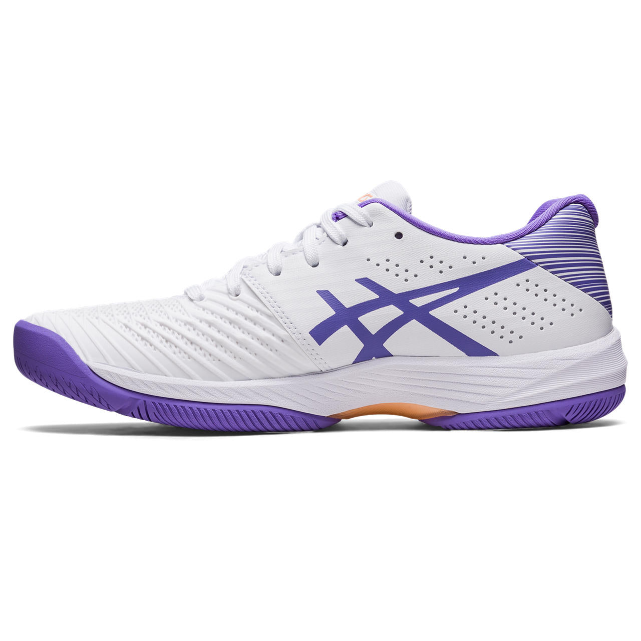 Asics Solution Swift FF Women's Tennis Shoe (White/Purple)