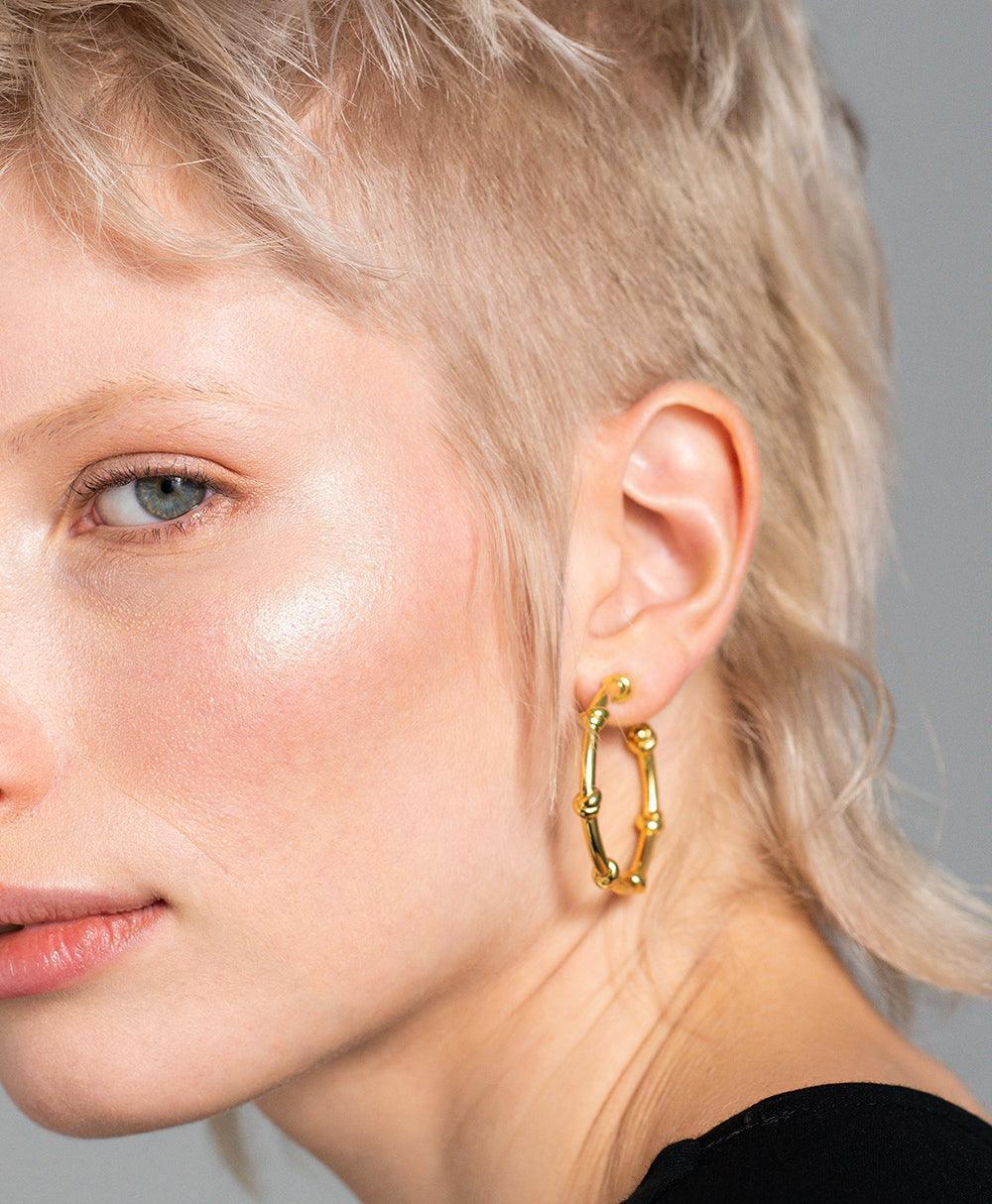 Aino Creole 18ct Gold Plated、mySite、botmansion