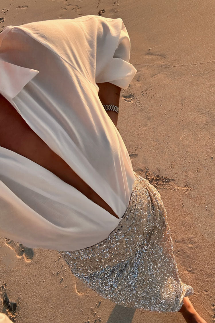 Sequin Maxi Wrap Jaspre Skirt、mySite、solidvoid