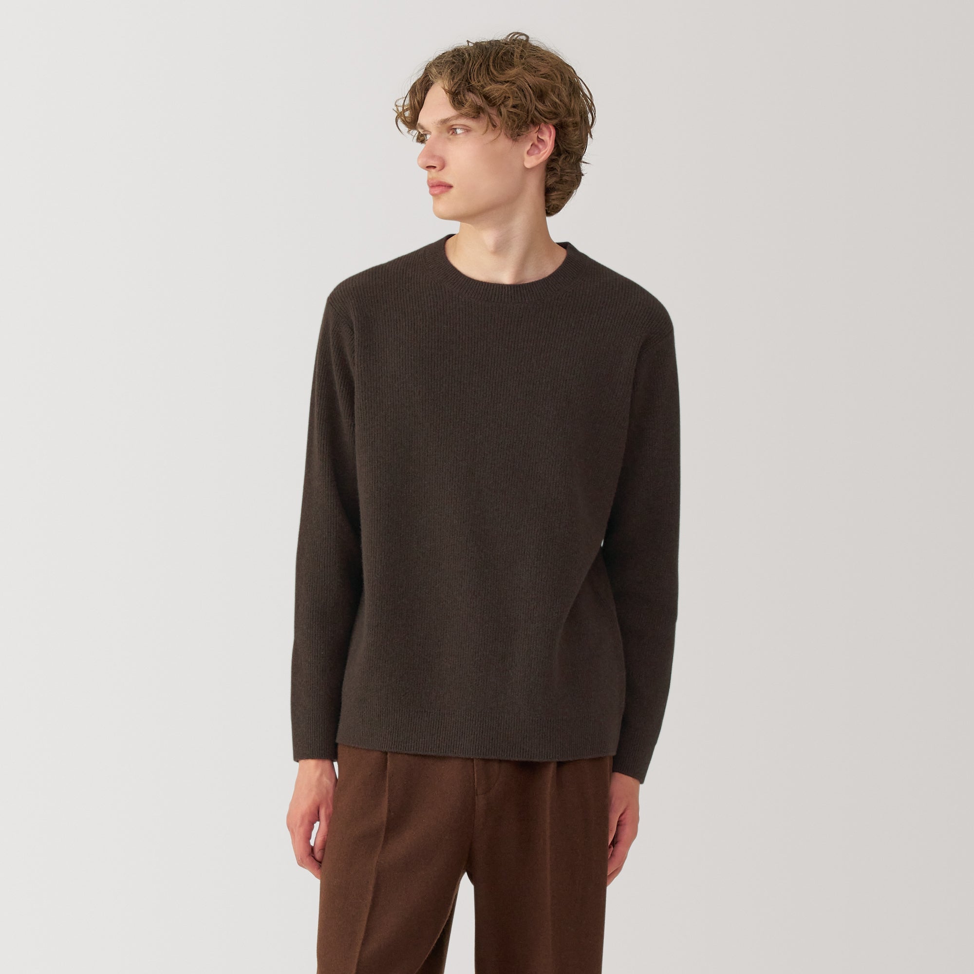  Labo Men's Natural Yak Wool Crew Neck Sweater、mySite、sugarbowlscore