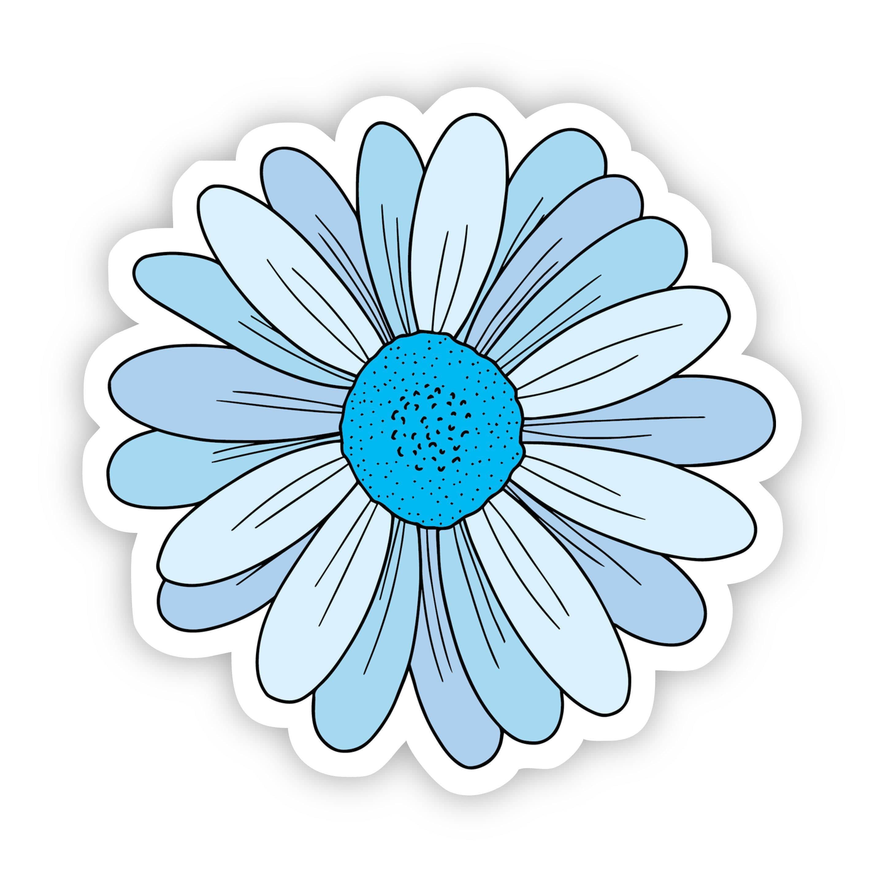  Blue Daisy Aesthetic Sticker、mySite、elrpsem3k
