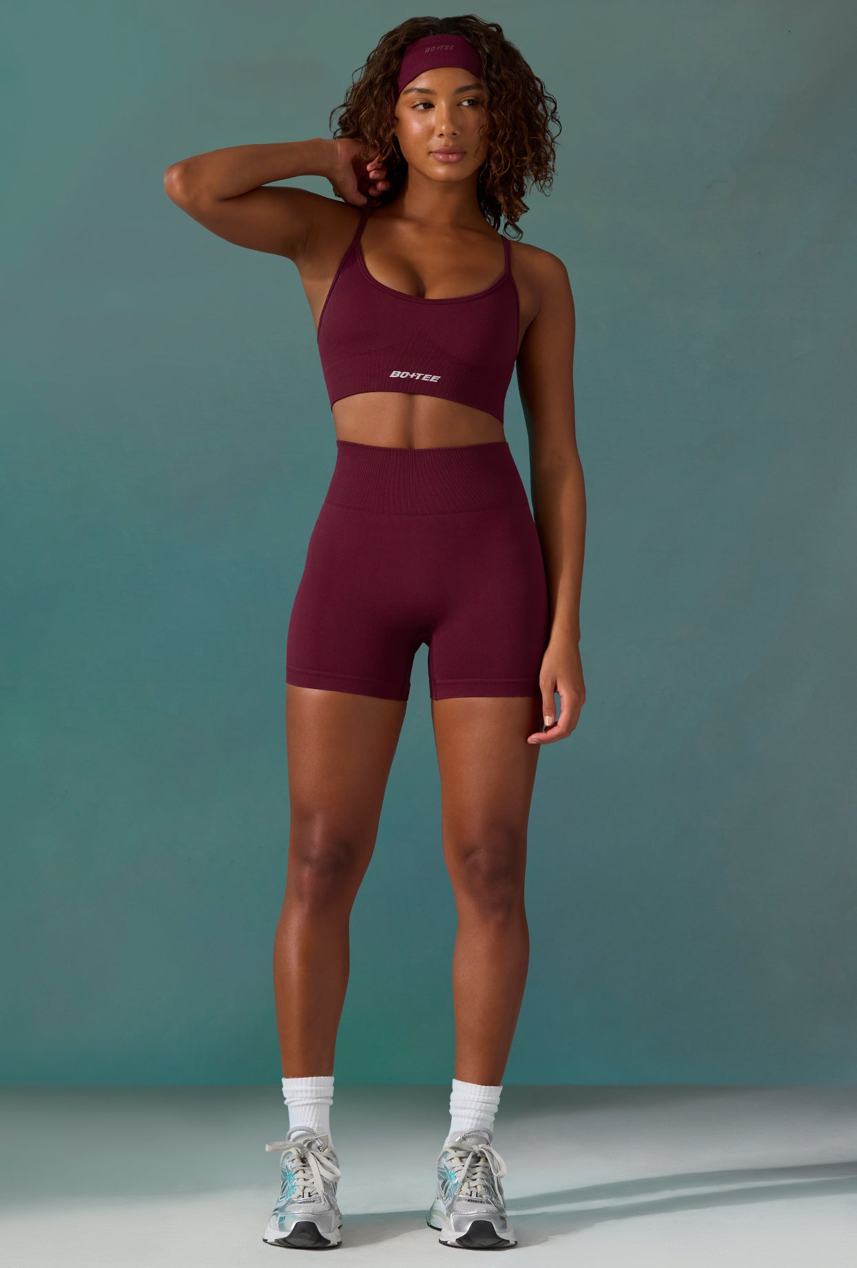 Super Sculpt Seamless Mini Shorts in Plum、mySite、solidvoid