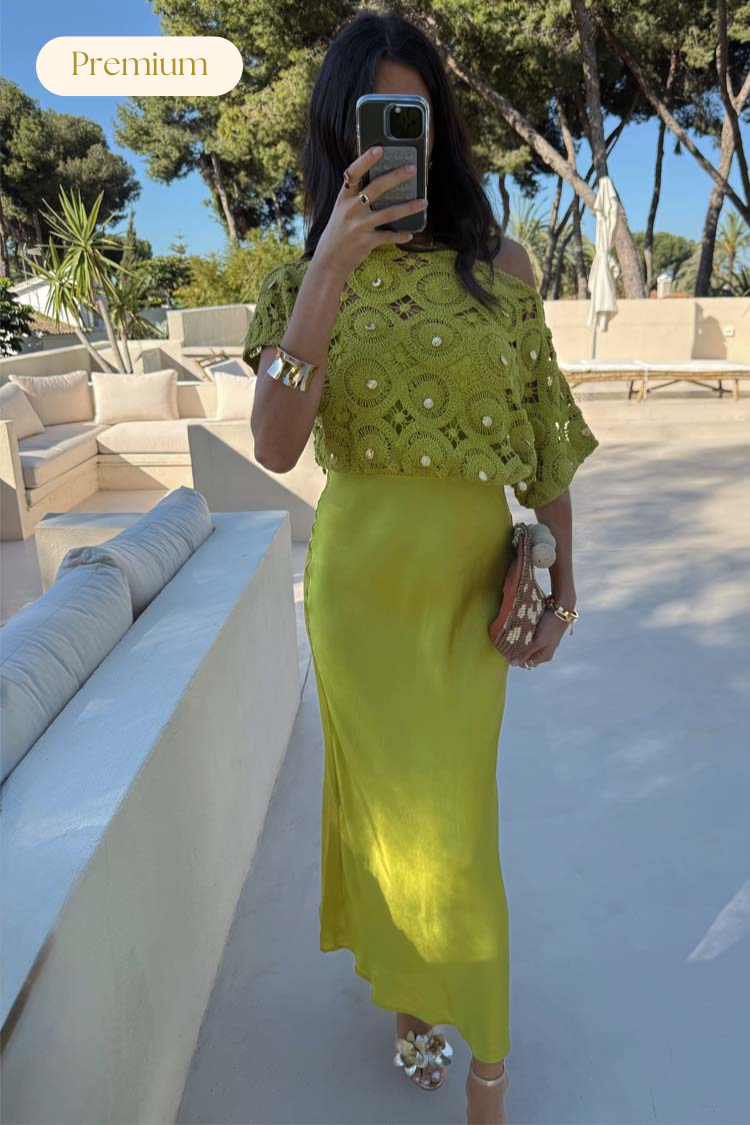 Green Shell Crochet Tilly Dress、mySite、solidvoid