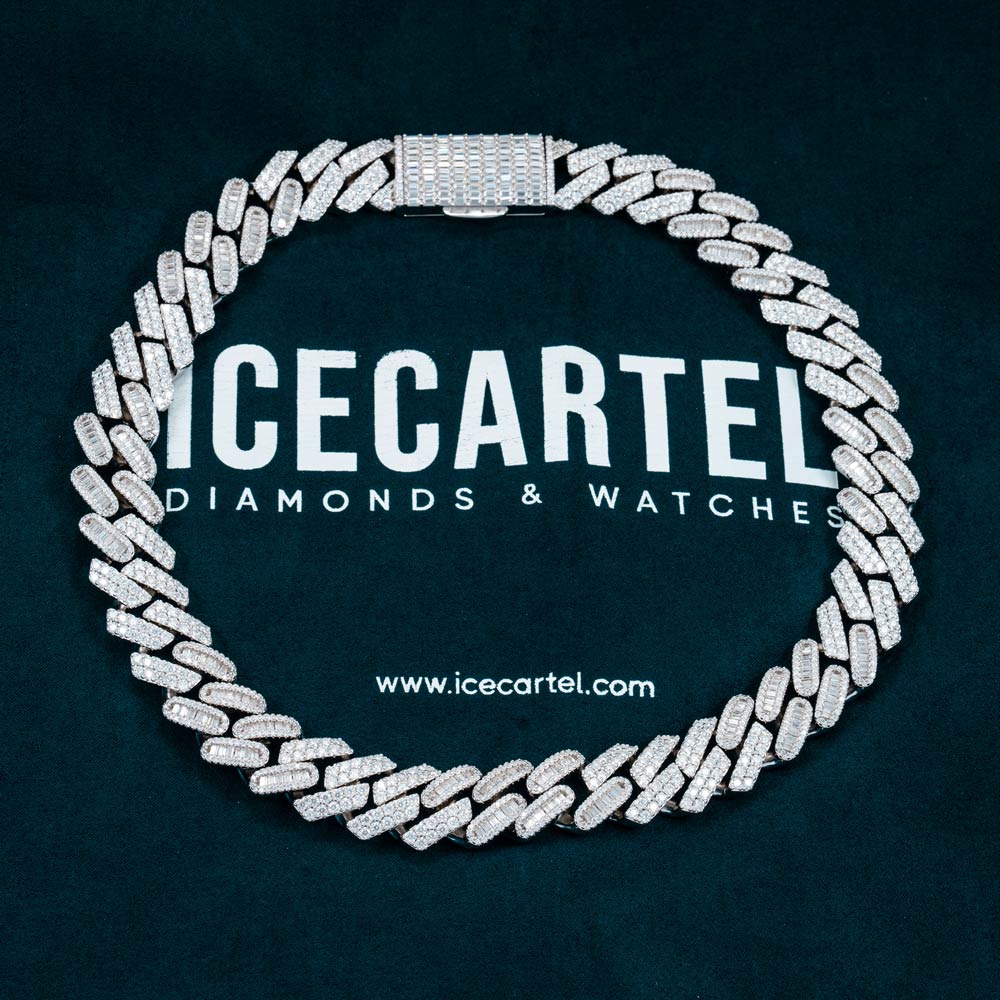 18MM Mixed Cut Moissanite Cuban Link Chain 14K Gold、mySite、hinf8tx79