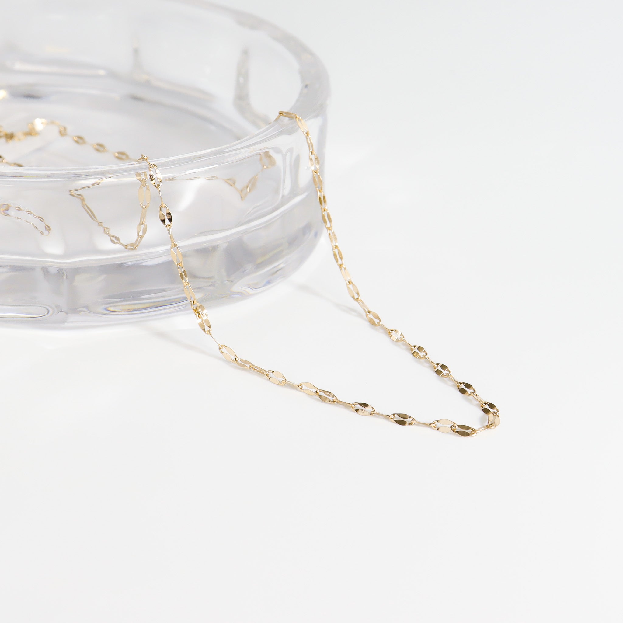 18K Gold PVD Stainless Steel Lip Chain Necklace / CHN9954、mySite、dreamappss