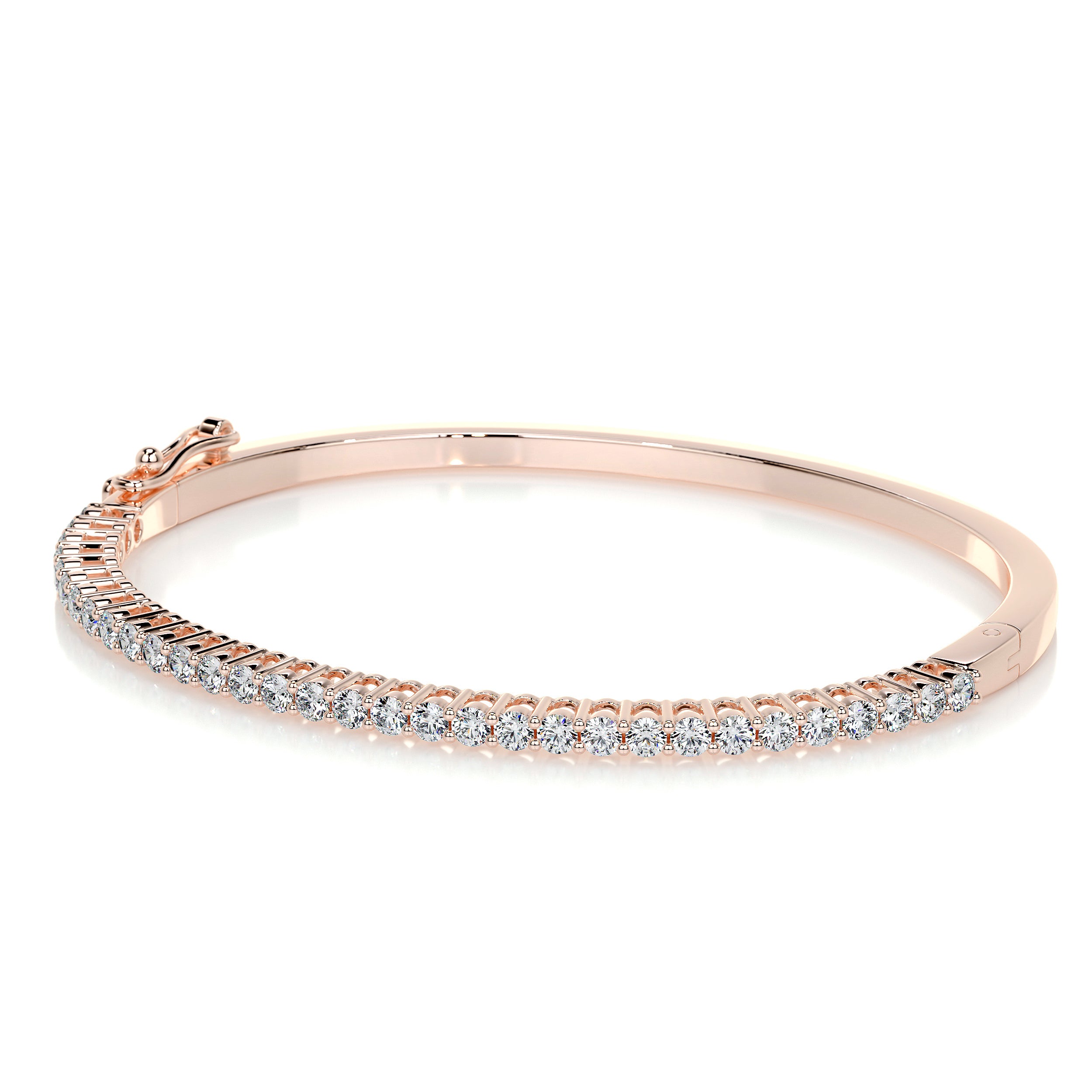 Karla Bangle Diamond Bracelet (1.6 Carat) -14K Rose Gold、mySite、hinf8tx79