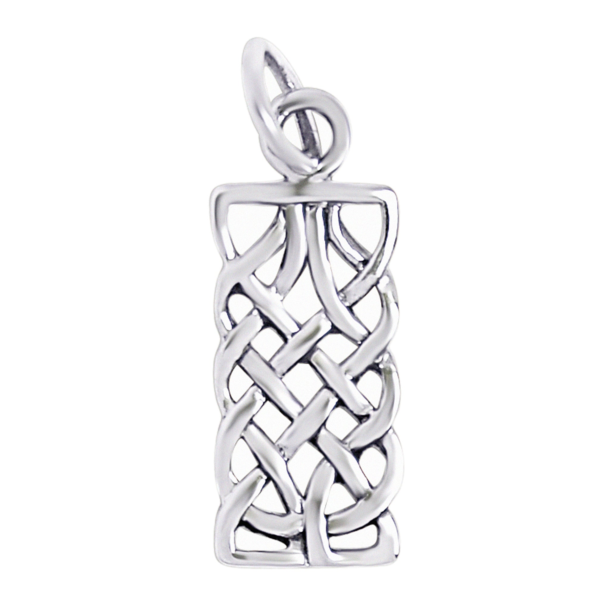 Sterling Silver Celtic Knot Rectangle Pendant / SSP0025、mySite、dreamappss
