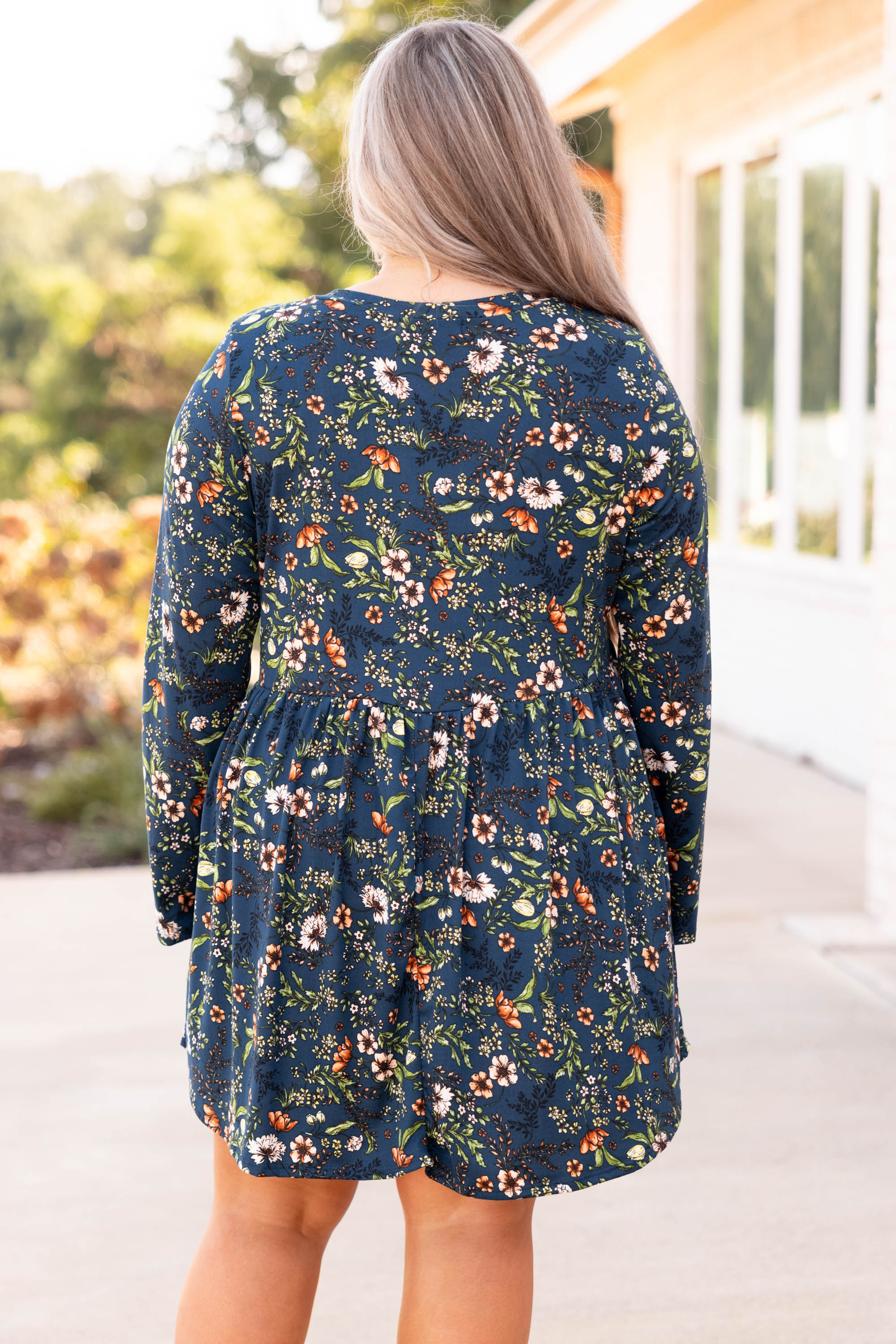  Garden Of Flowers Dress, Navy、mySite、justintrudeaud