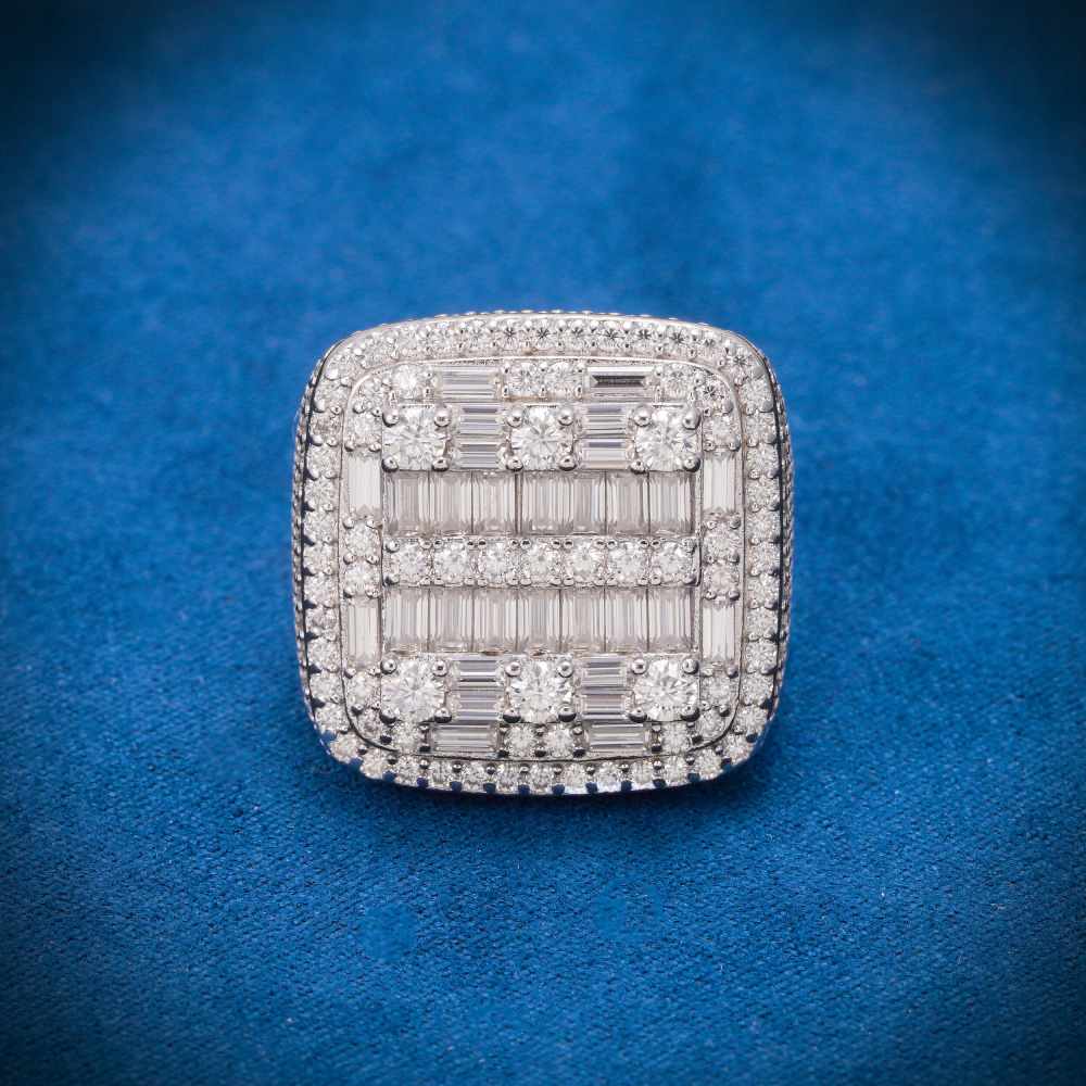 Baguette Cut Moissanite Pinky Ring 14K Gold、mySite、hinf8tx79