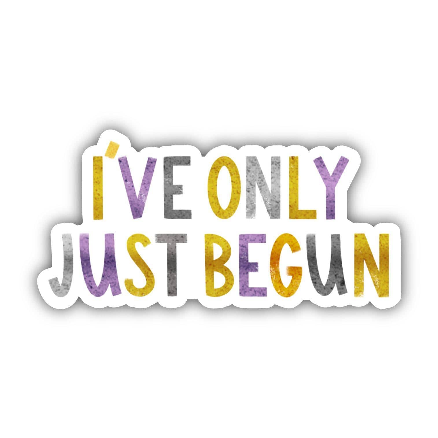  I've Only Just Begun Positivity Lettering Sticker - Purple、mySite、elrpsem3k