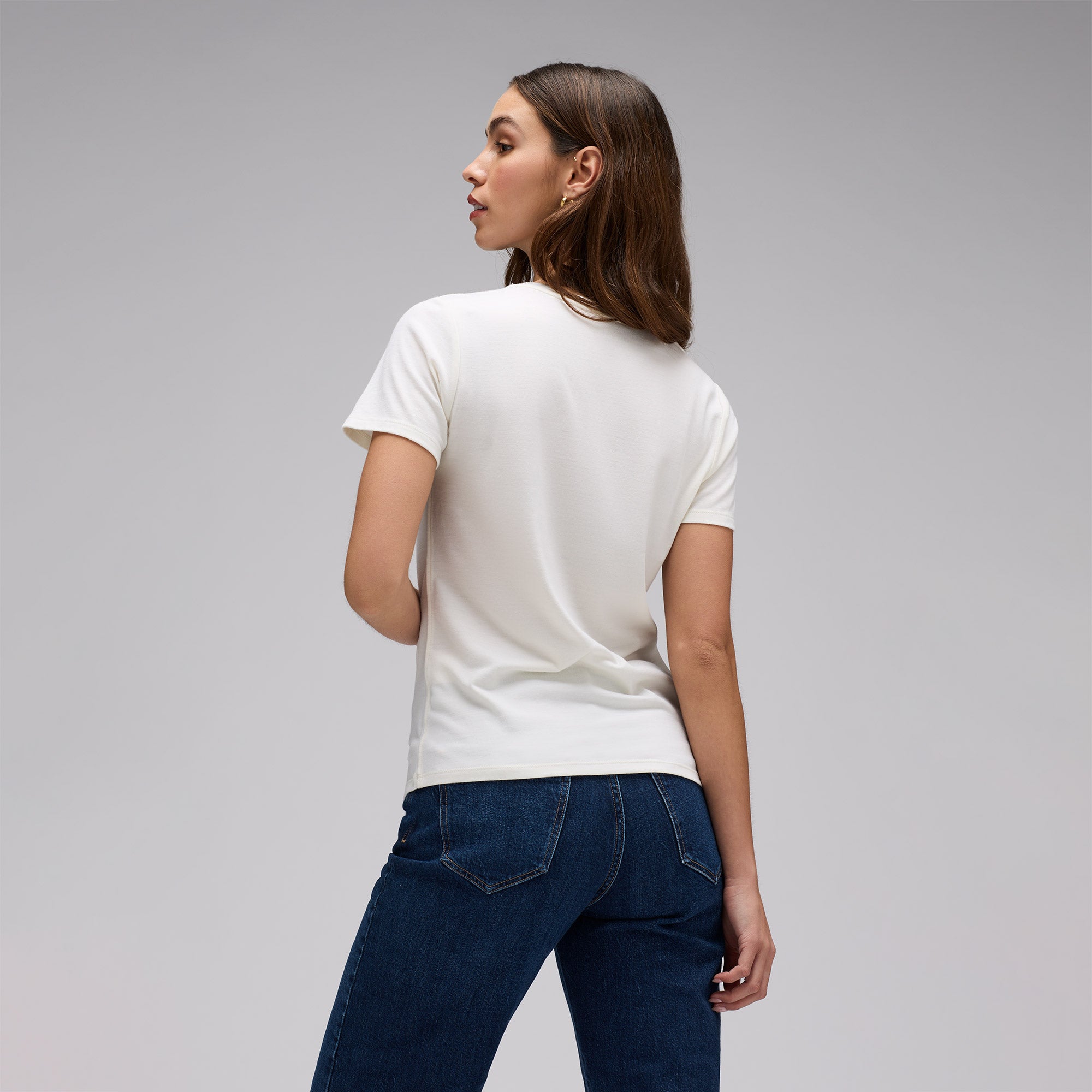 Women's Merino V-Neck T-Shirt、mySite、noshort