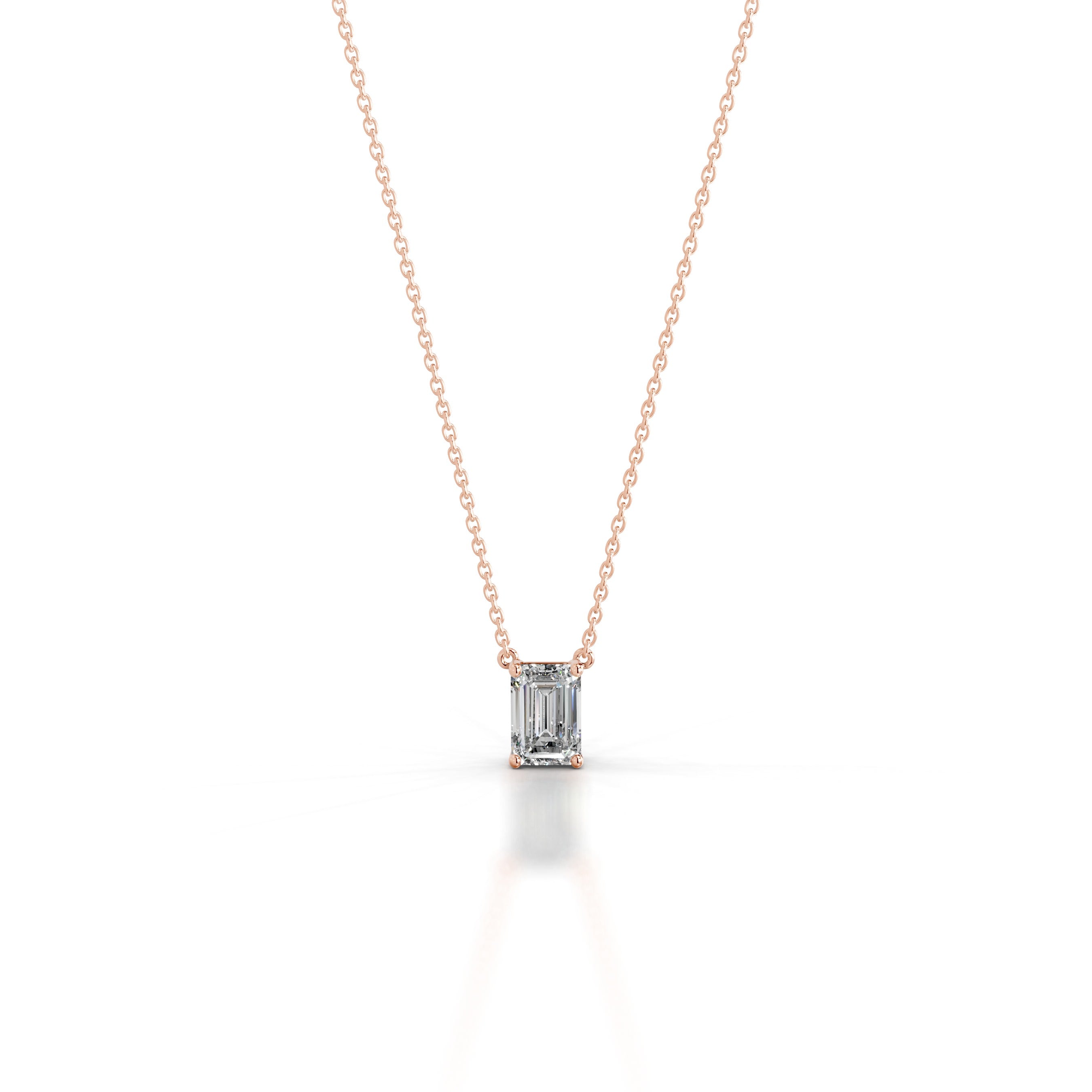 Mary Lab Grown Diamond Pendant - 14K Rose Gold、mySite、hinf8tx79