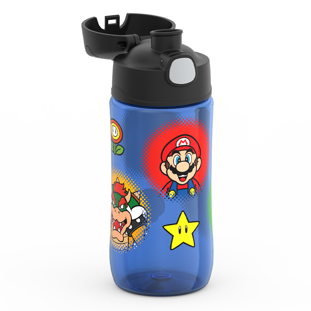 16oz THERMOS® KIDS WATER BOTTLE WITH SPOUT LID MARIO KART™、mySite、noshort
