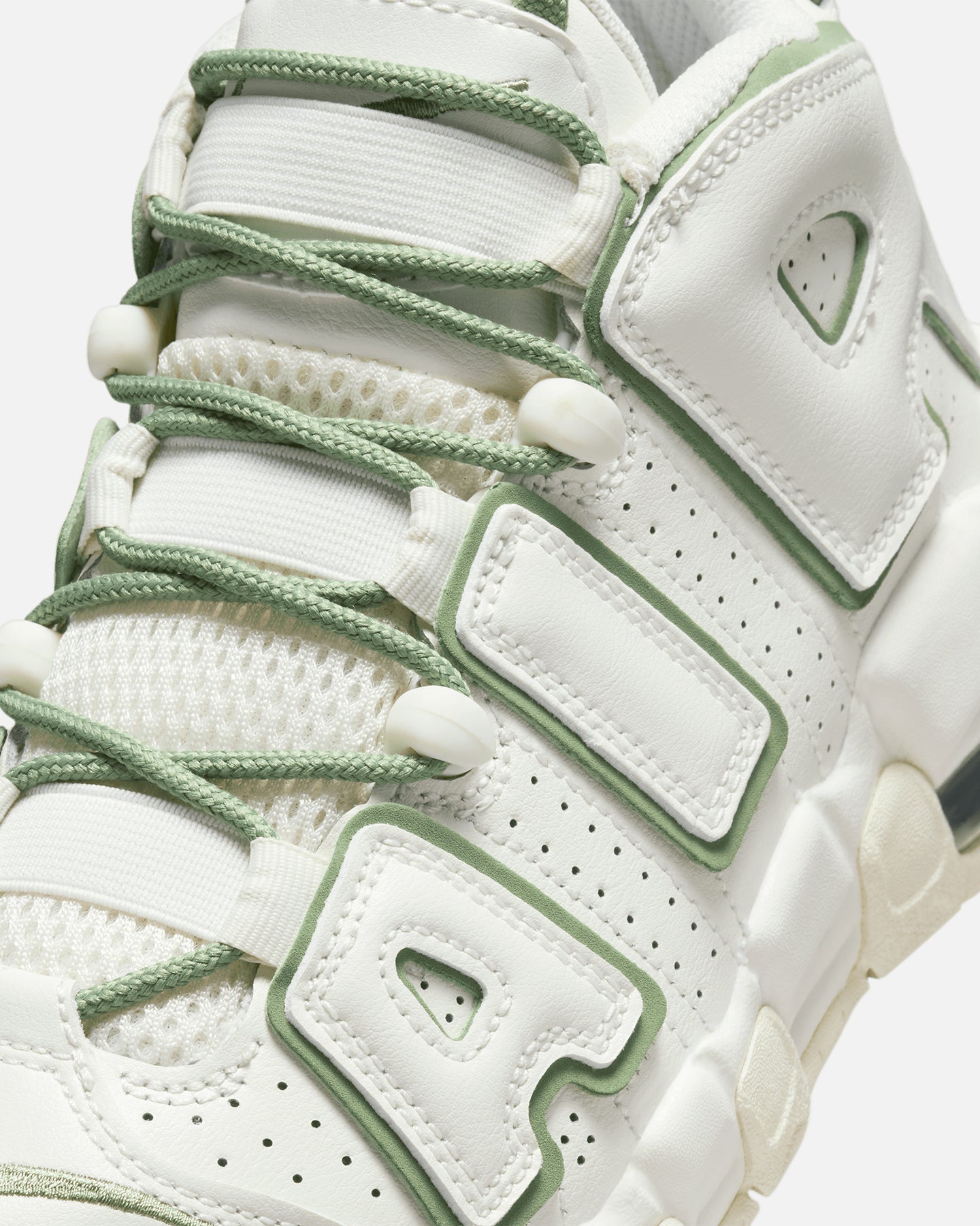 Nike Kids' Air More Uptempo (GS) Sail/Oil Green、mySite、zt4zffjzw