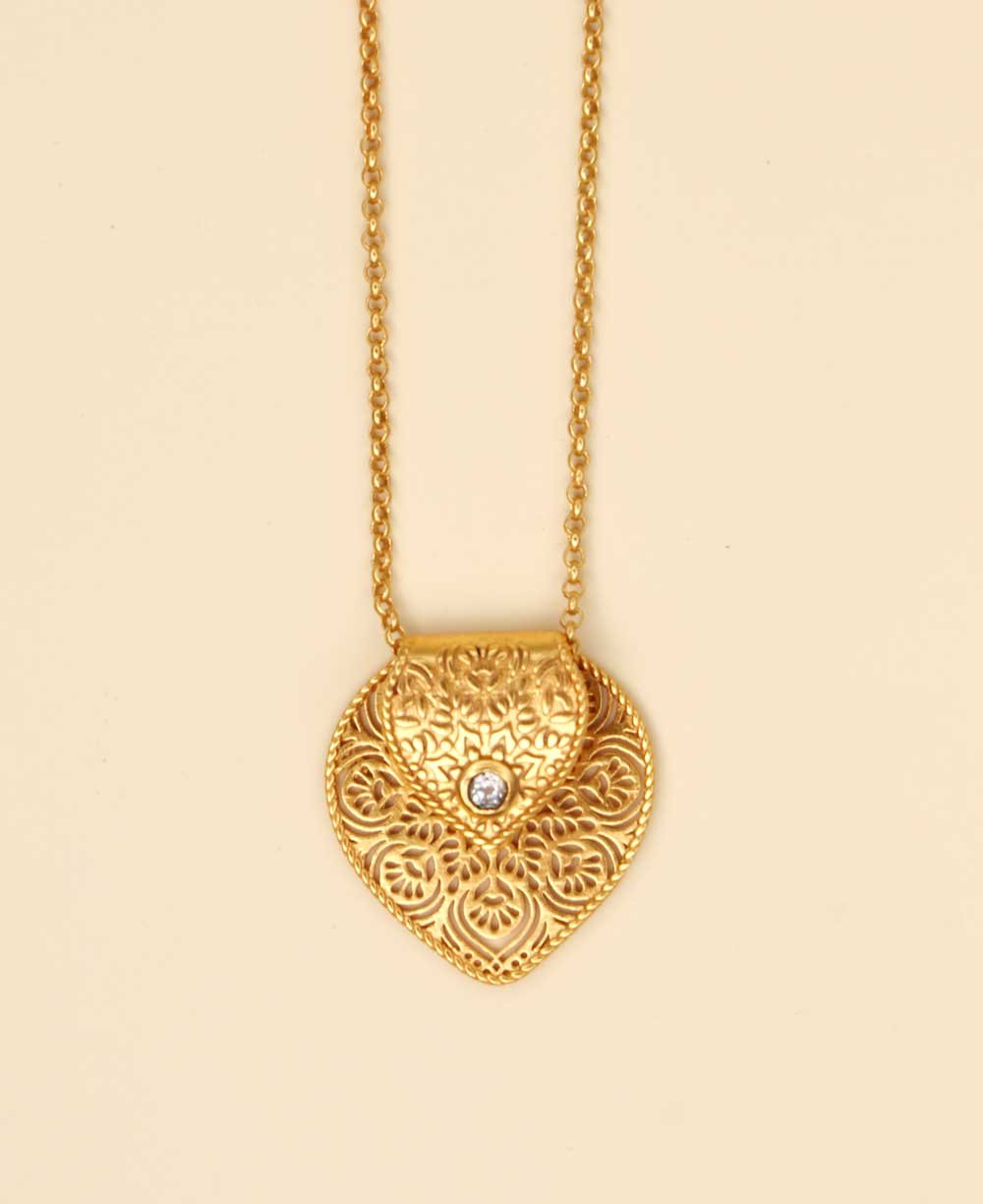 Birthstone Gemstone Gold Plated Brass Lotus Petal Mandala Necklace、mySite、topwebapps