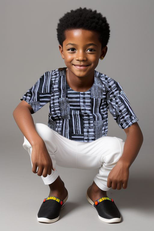 Dupsie's Adinkra Ahenkan African Print Dashiki Shirt for children DPCB0795M、mySite、solidvoid