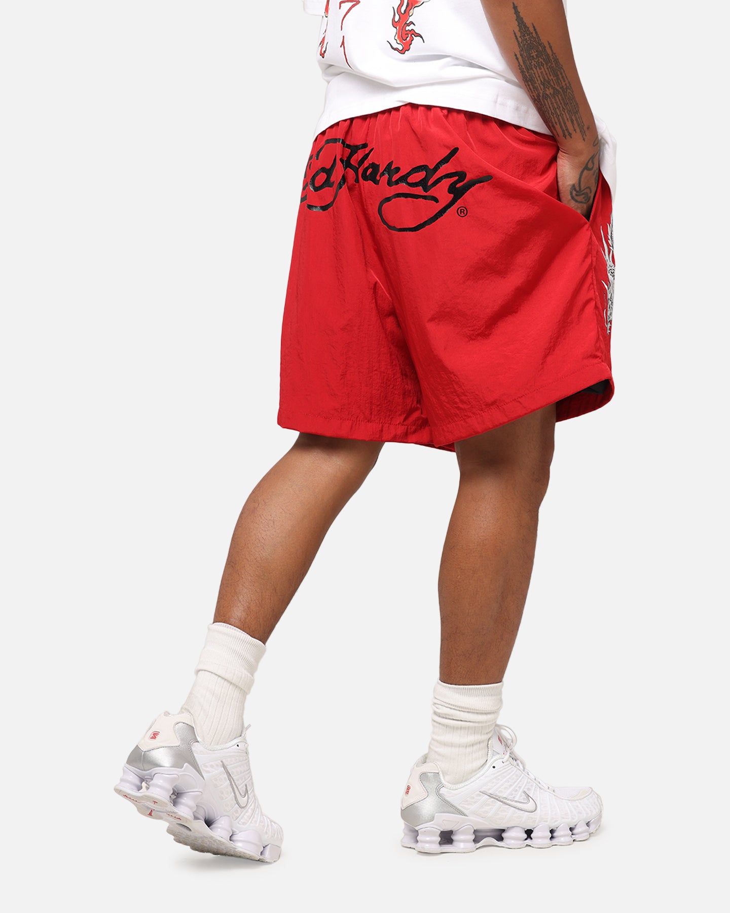 Ed Hardy Tribal Dragon Shorts Red、mySite、zt4zffjzw