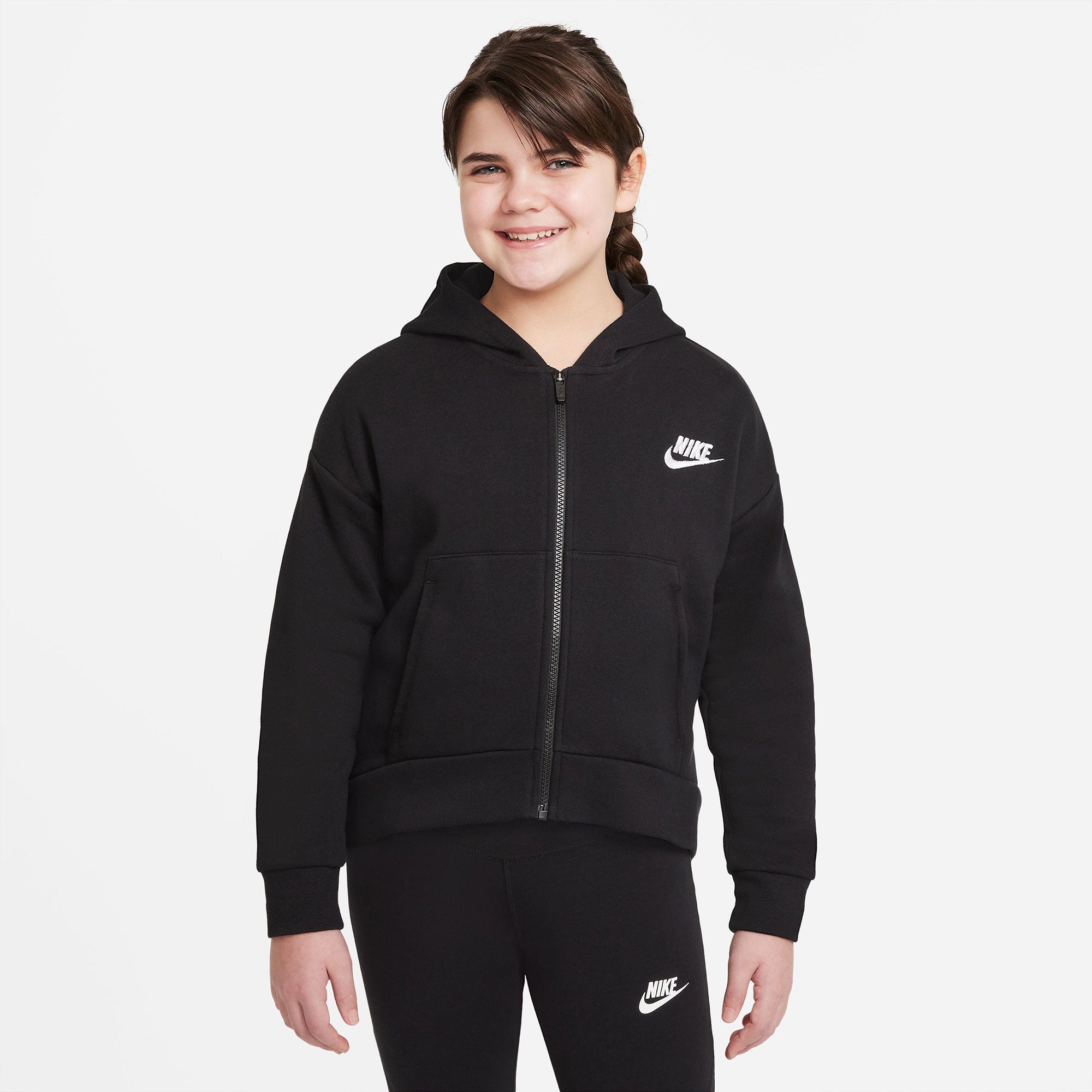 Nike Club Girls' Fleece Full-Zip Hoodie