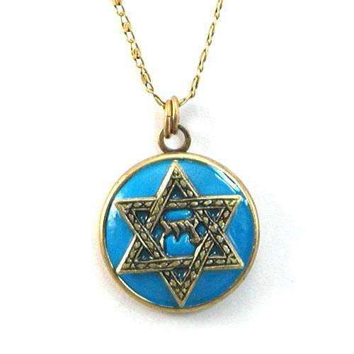 Michal Golan Bright Blue Jewish Star Necklace、mySite、topwebapps