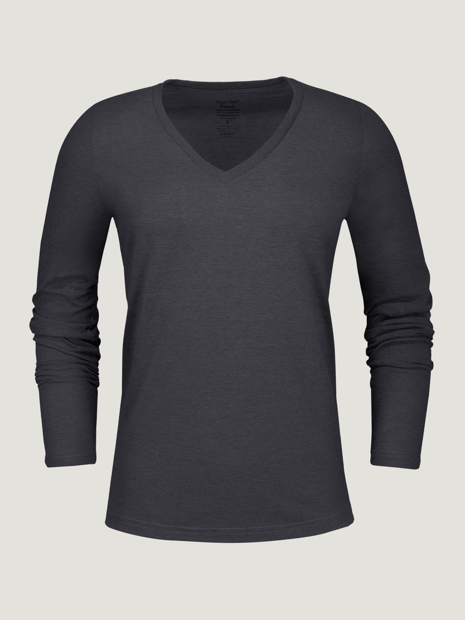  Women's Vintage Black Long Sleeve V-Neck、mySite、ghnorth