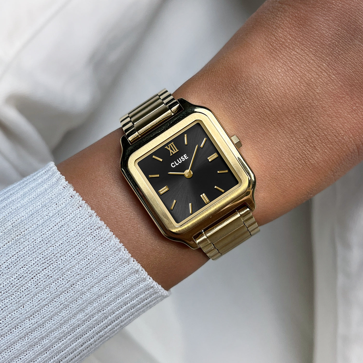 Gracieuse Watch Steel, Black, Gold Colour、mySite、botmansion