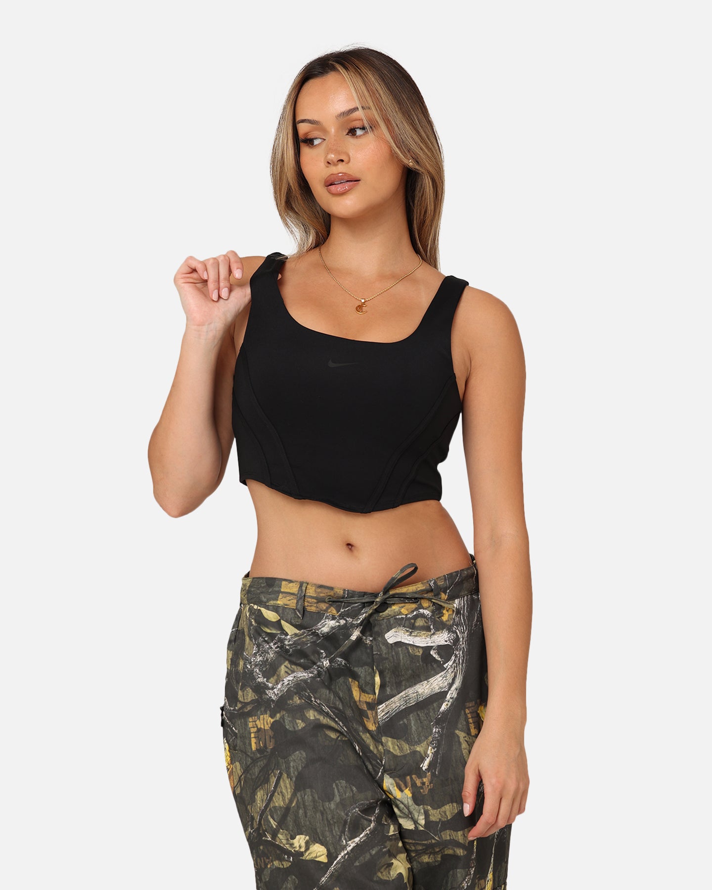 Nike Women's Sportswear Corset Bra Black/Black、mySite、zt4zffjzw