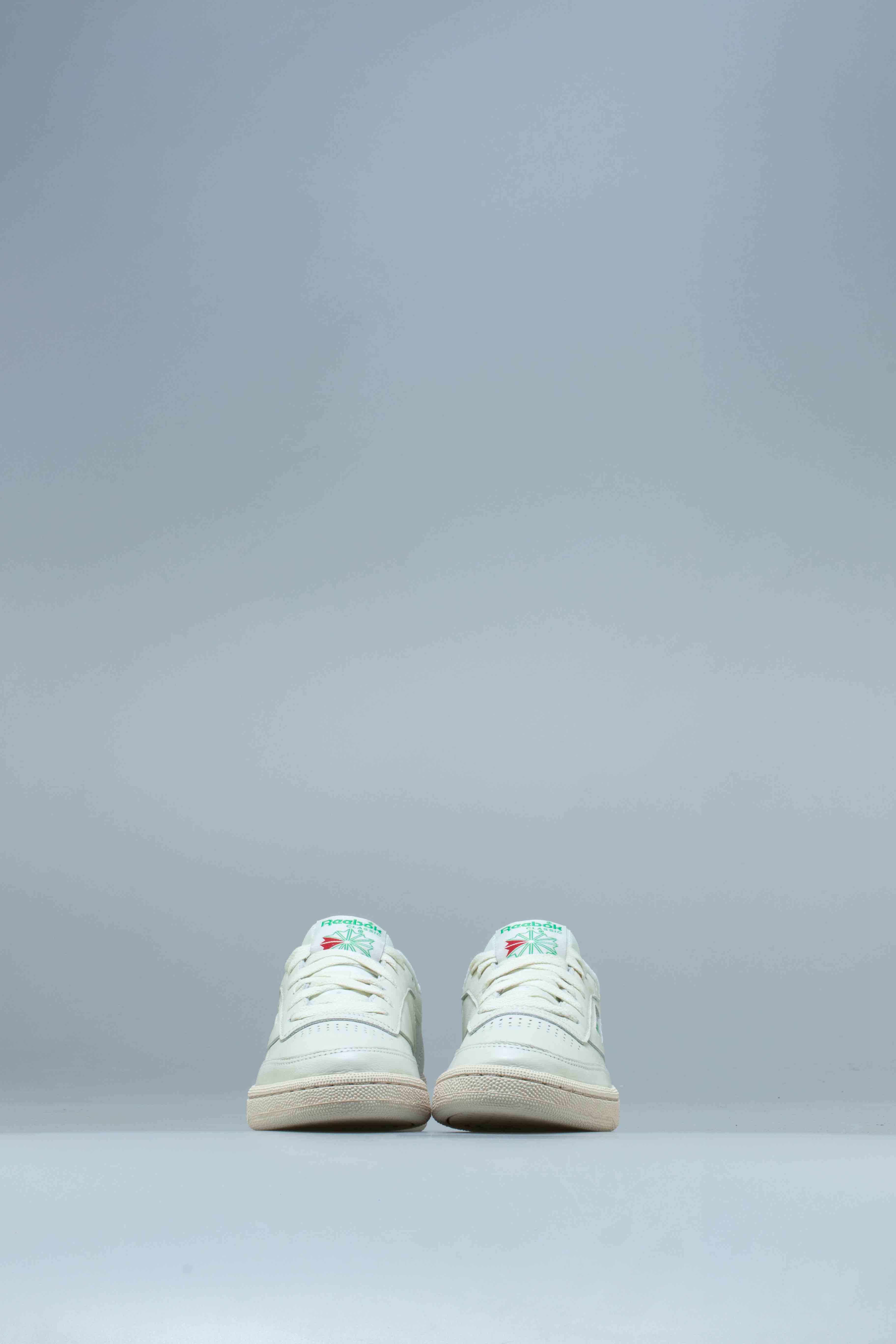 Club C 85 Vintage Womens Lifestyle Shoe - Chalk White/Green、mySite、dreamappss