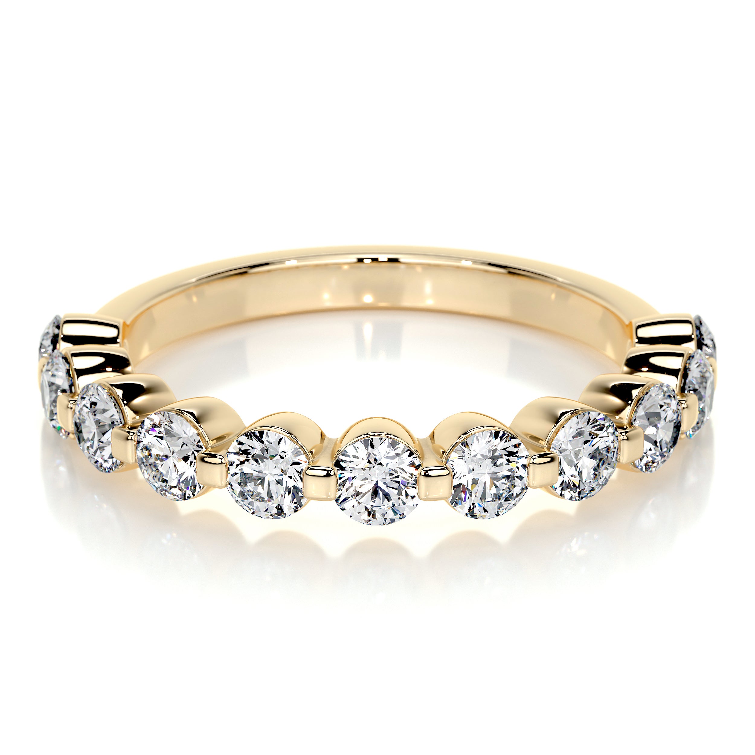 Josie Lab Grown Half-Eternity Wedding Ring (1 Carat) -18K Yellow Gold、mySite、hinf8tx79