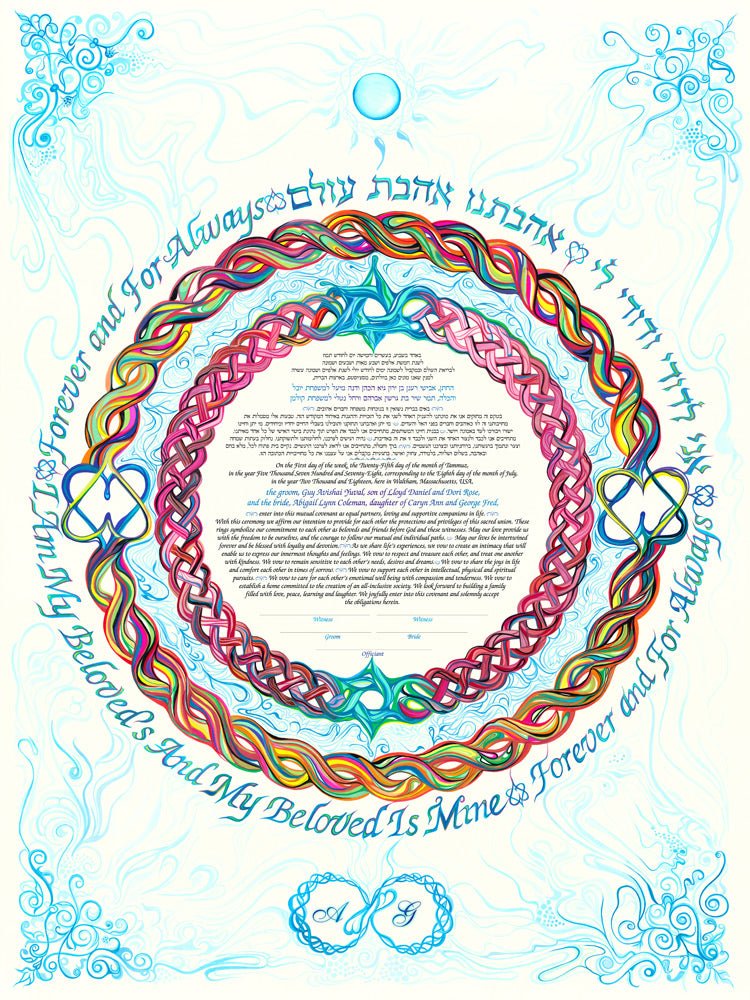  Tying the Knot of Love Ketubah by Nava Shoham、mySite、elrpsem3k