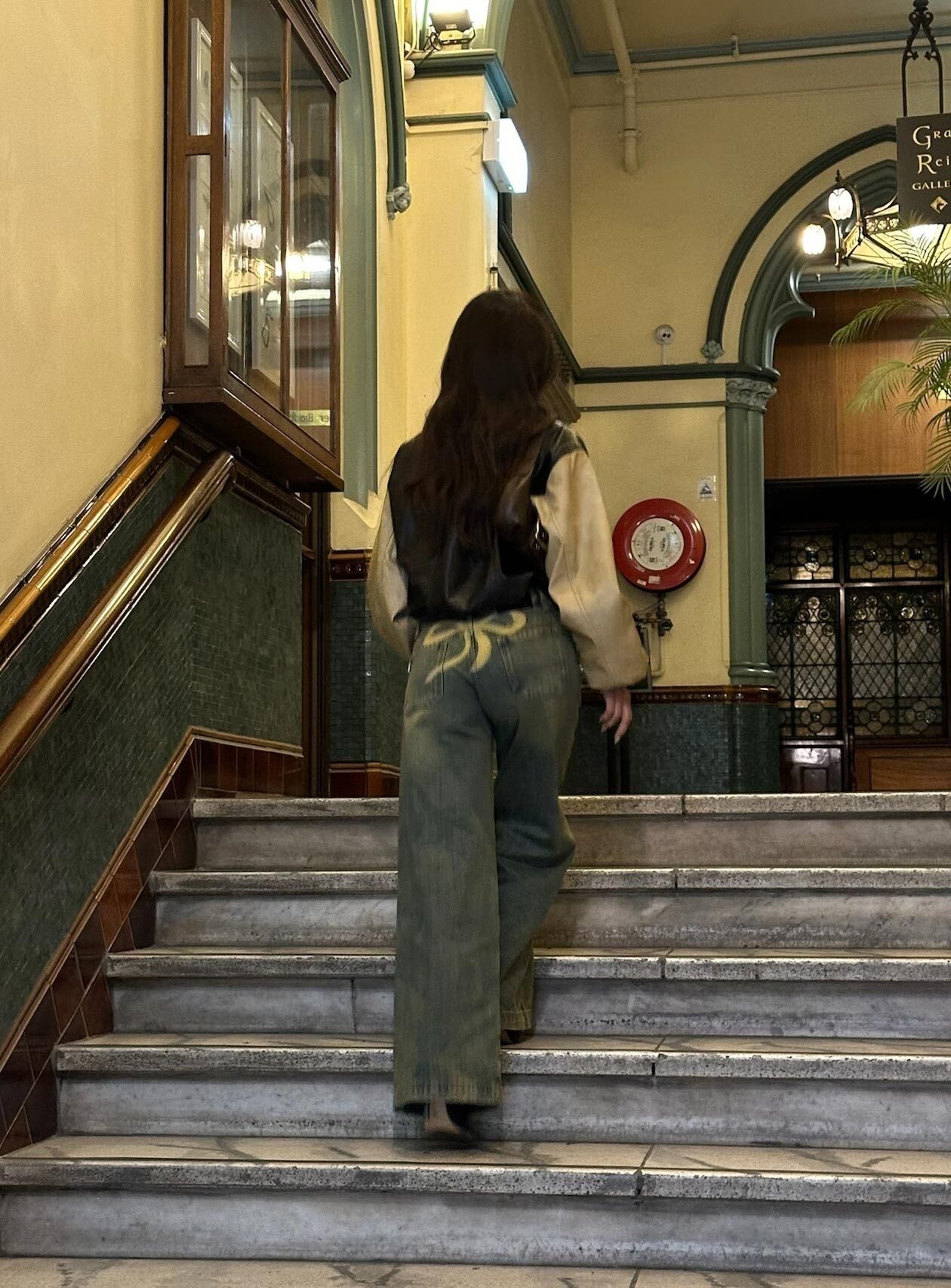 Ribbon Stamp Wide Leg Jeans Antique Wash Petite、mySite、solidvoid