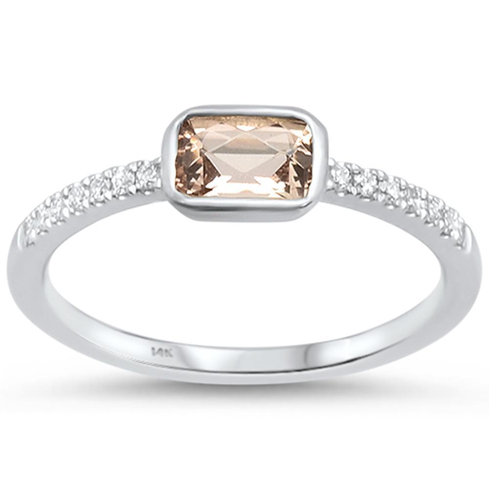 Chic Morganite and Diamond Ring 14K Gold、mySite、g9winljtr