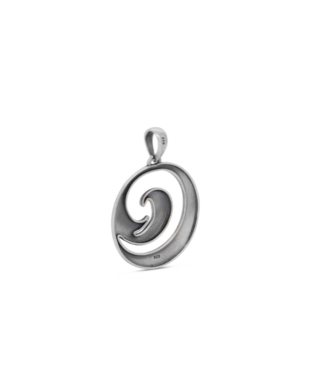 Sterling Silver Ocean Wave Pendant – Minimalist Symbol of Life's Rhythm Calm, and Strength、mySite、topwebapps