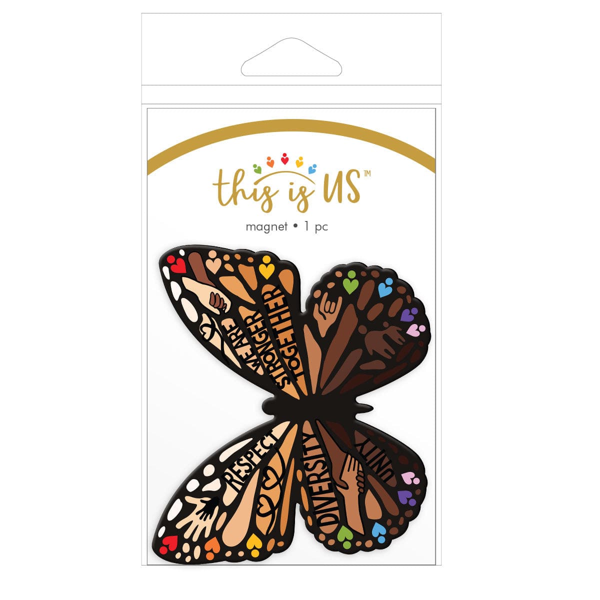  Fridge Magnet - This Is Us - Shades of Diversity Butterfly、mySite、ghnorth