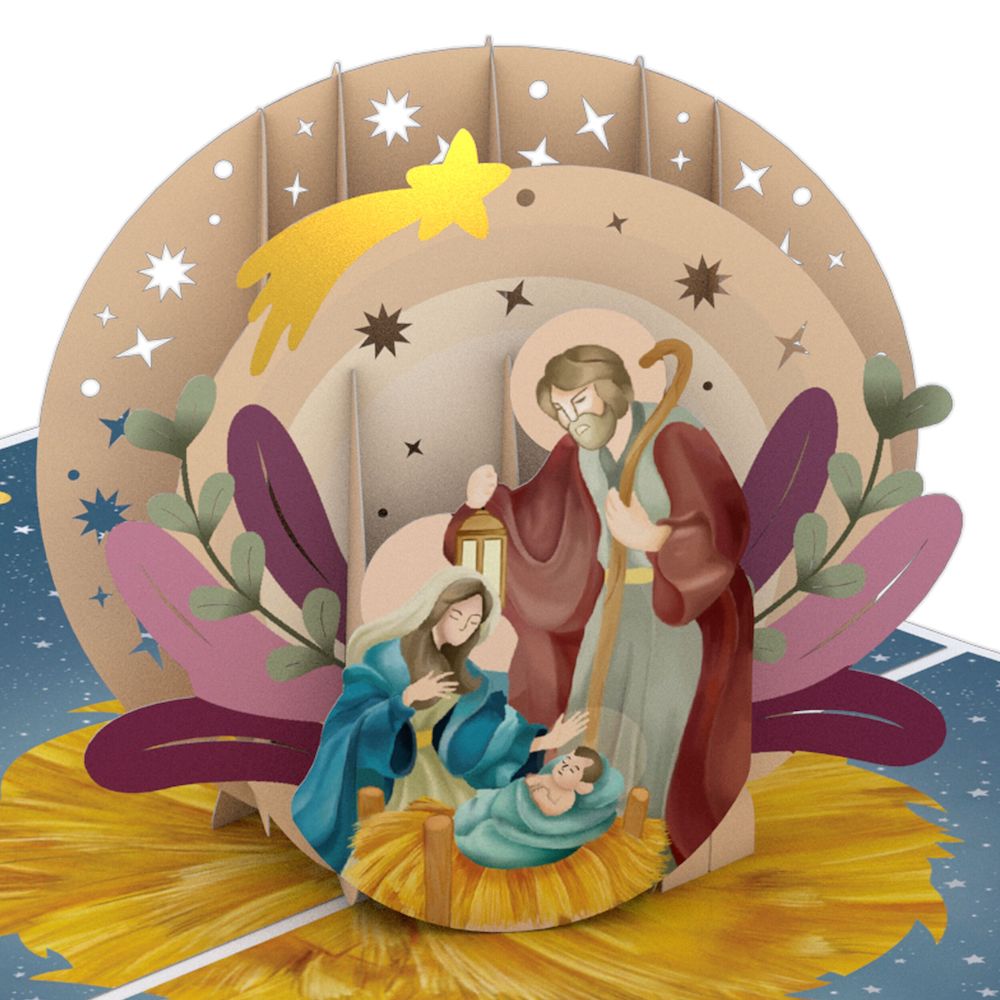 Painted Celestial Nativity Pop-Up Card、mySite、solidvoid