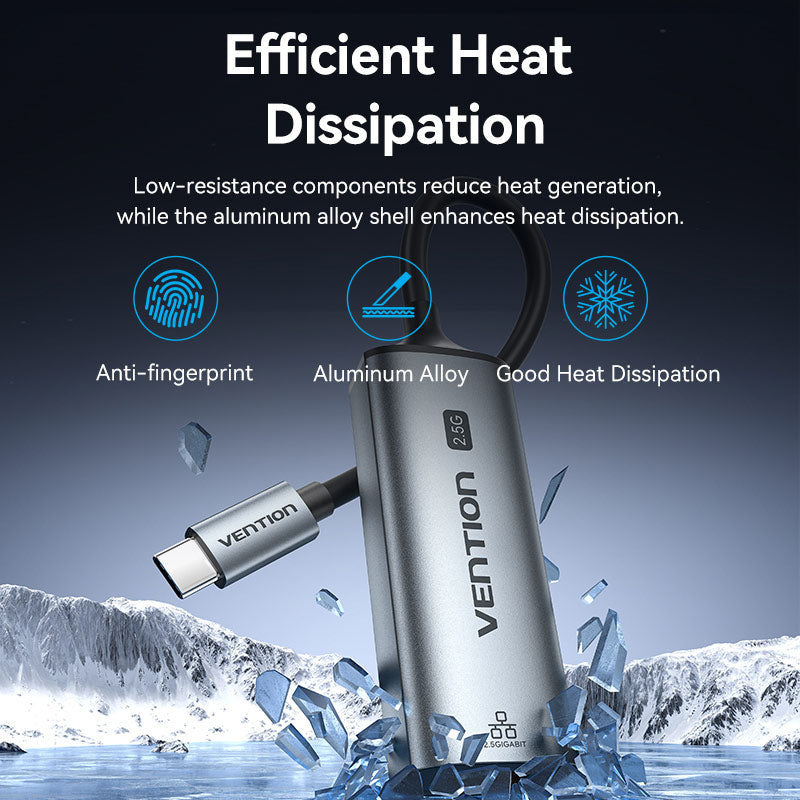 Vention USB-C to 2.5G Ethernet Adapter、mySite、fannypackpong