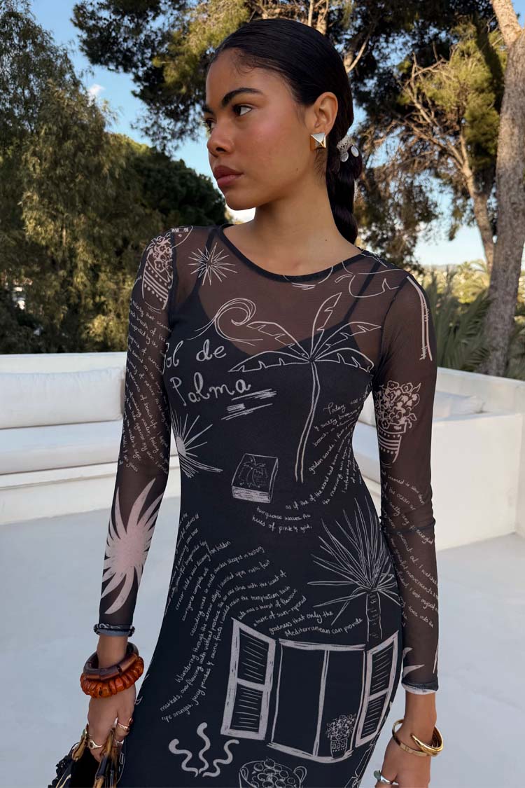 Mono Palma Mesh Dress、mySite、solidvoid