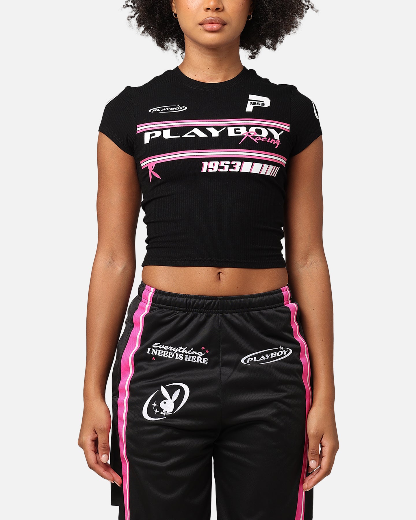 Playboy Women's Racing 1953 Baby T-Shirt Black、mySite、zt4zffjzw