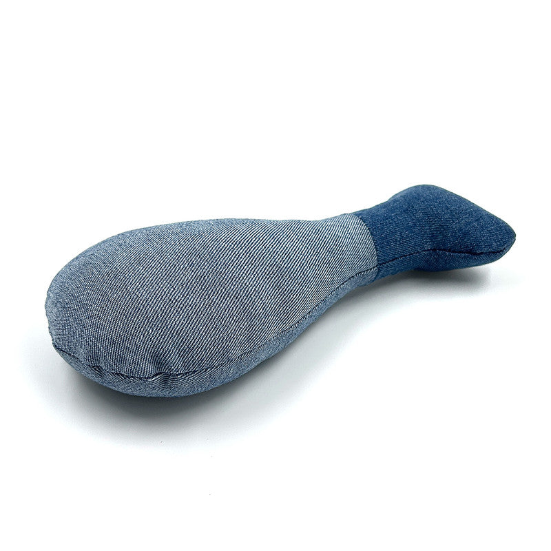 Denim Drumstick Dynamo Toy For Dogs | Blue、mySite、camillekostekn