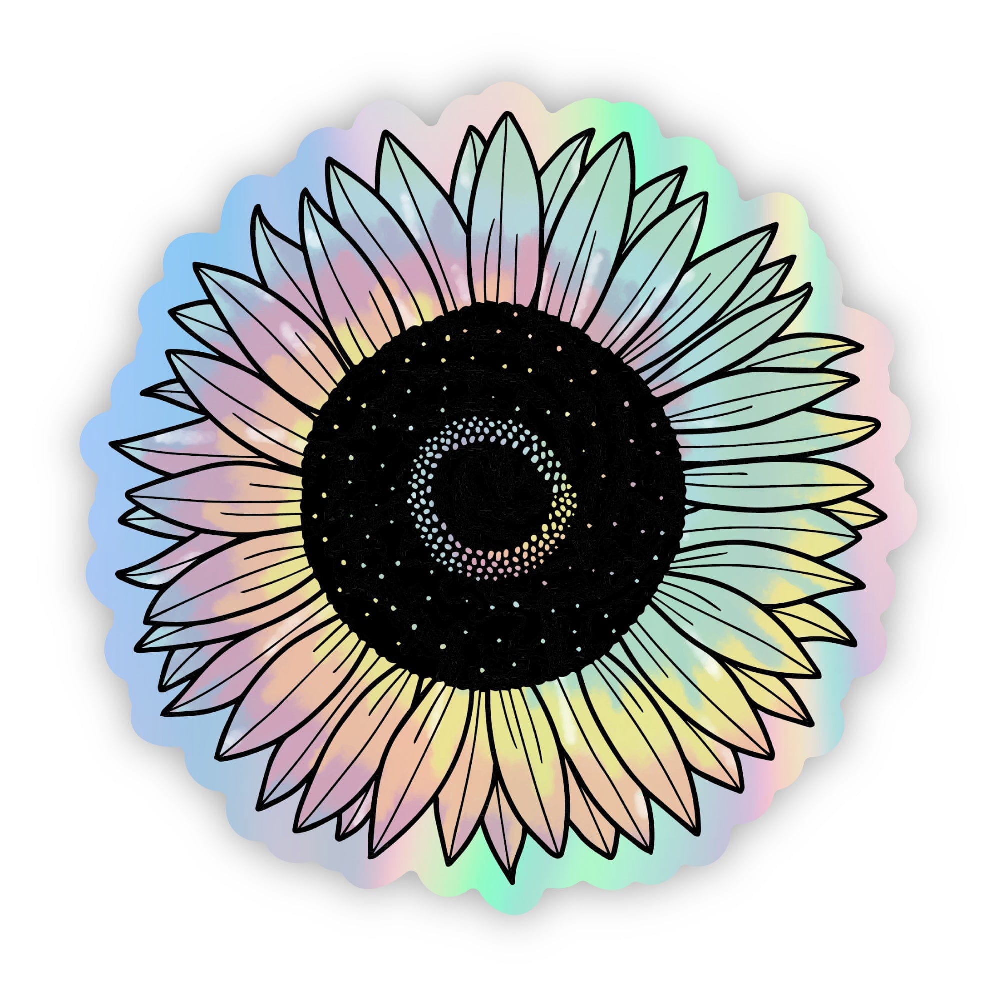  Holographic Tie Dye Sunflower Sticker、mySite、ghnorth