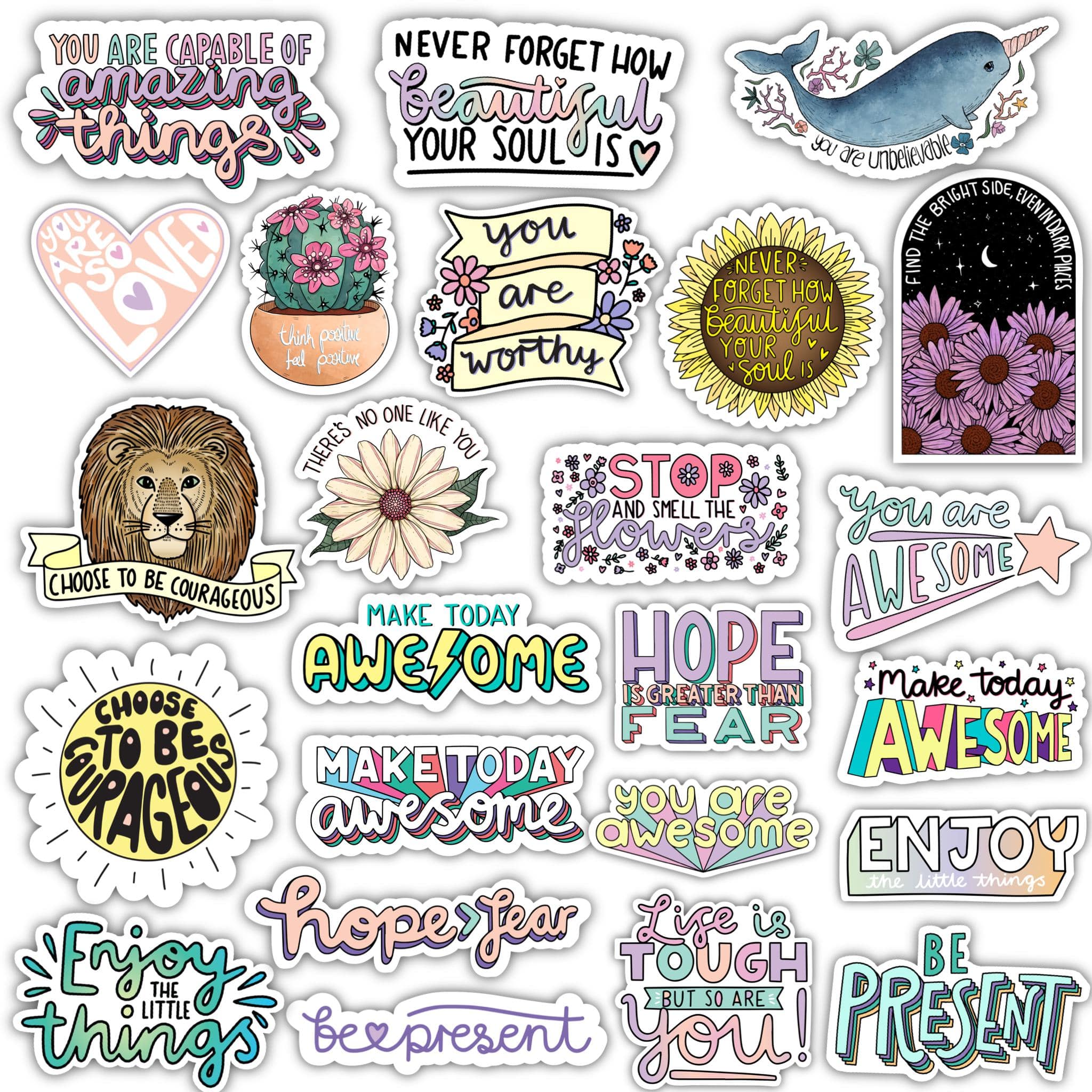  Positivity Sticker 22 Pack、mySite、elrpsem3k
