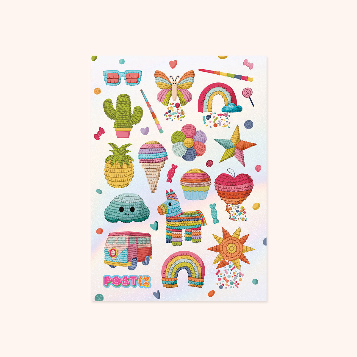  Piñata Bash Hologram Sticker Sheet、mySite、ghnorth