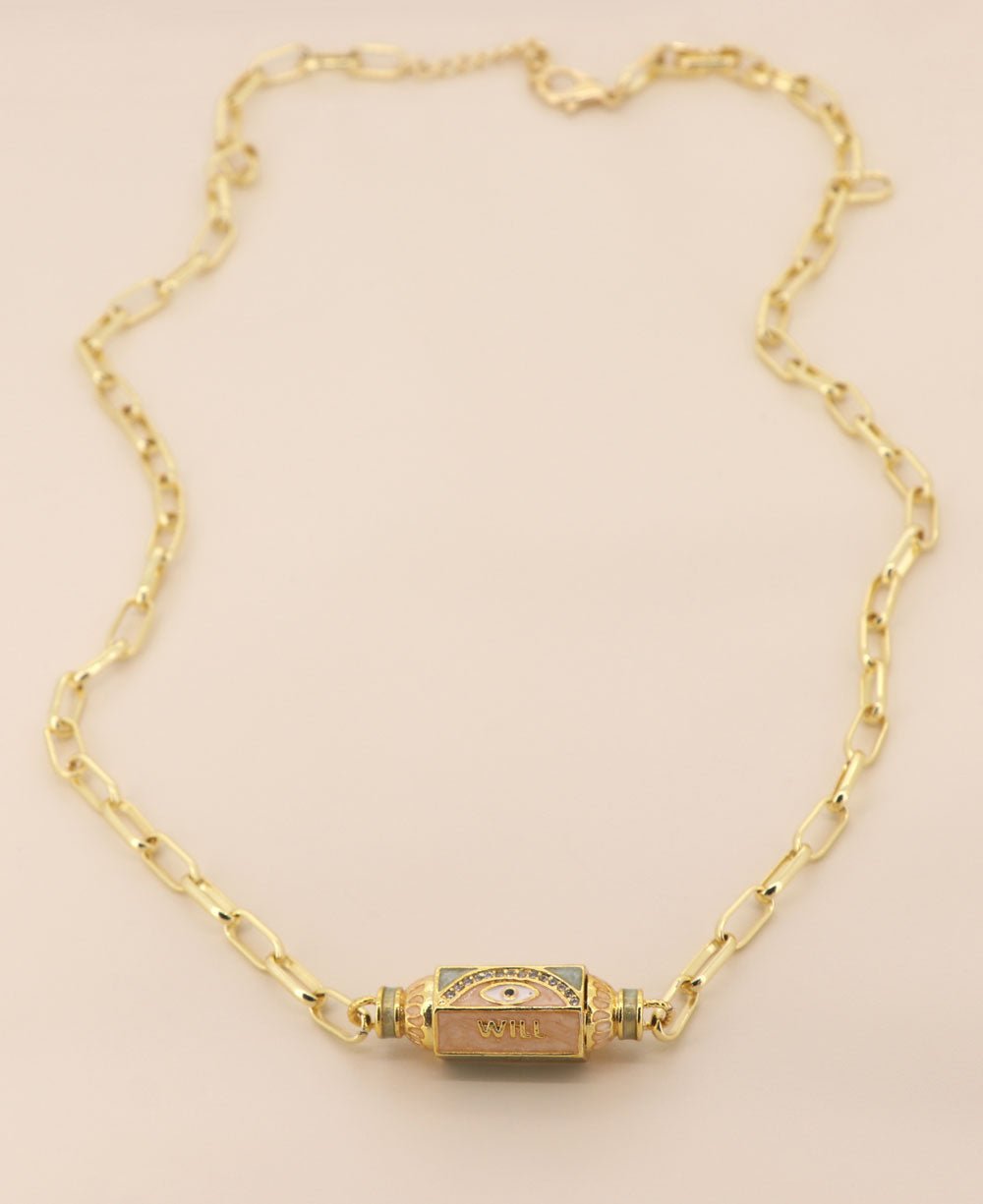 Gold Plated Brass Will And Evil Eye Protection Necklace、mySite、topwebapps