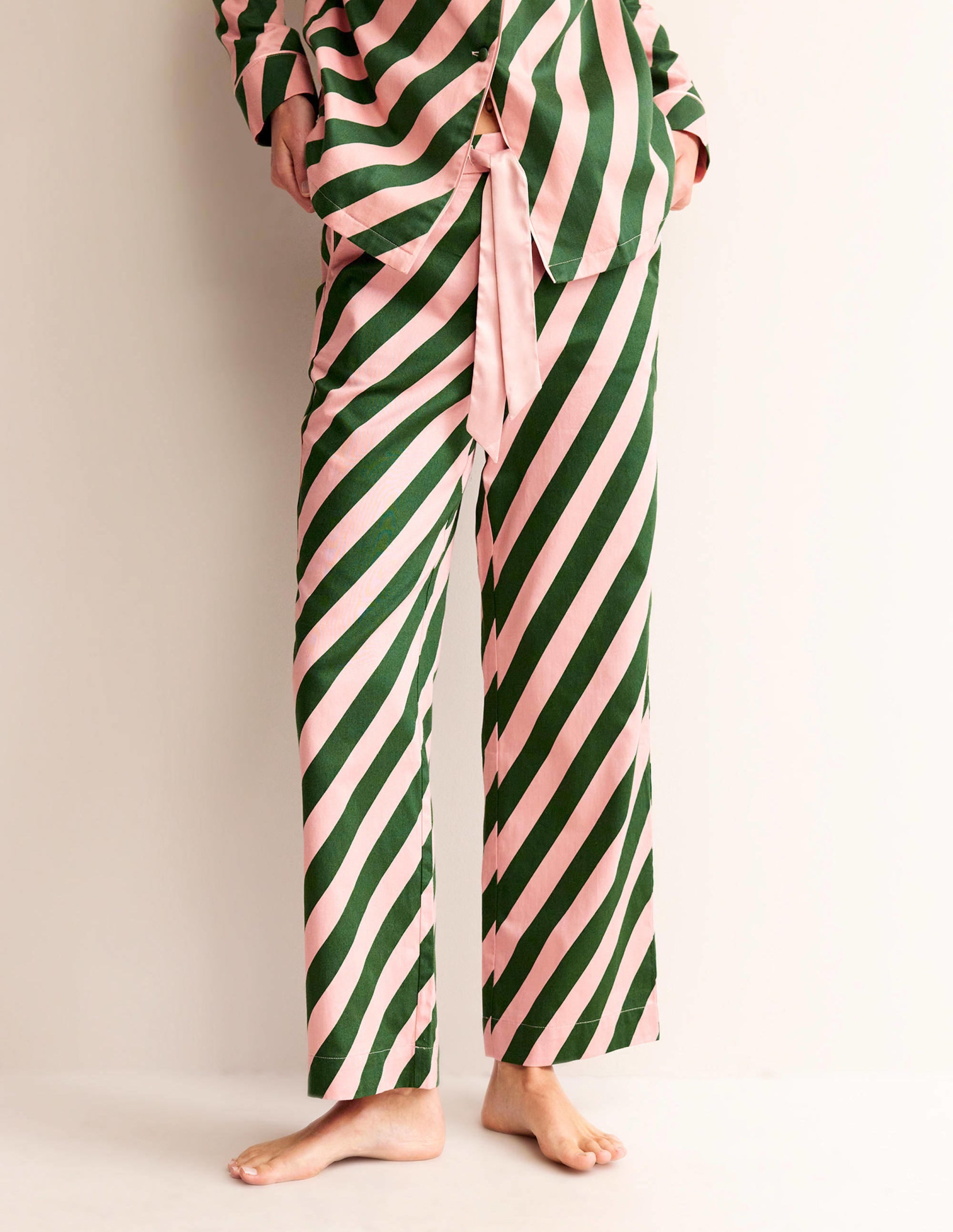  Cotton Sateen Pyjama Trousers-Pink Cherry Cascade、mySite、ashleygrahame