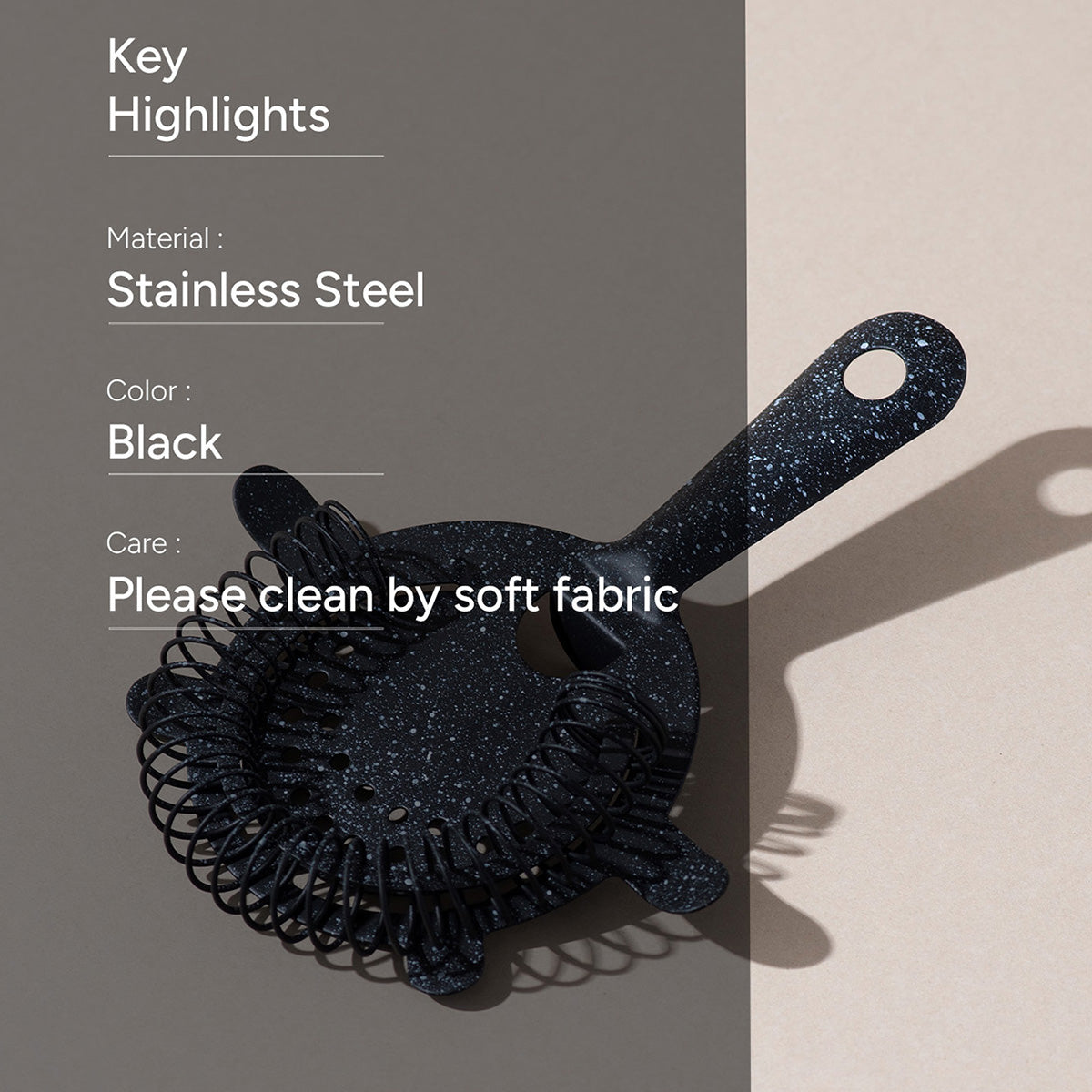 Stainless Steel Mocktail Strainer | Black、mySite、camillekostekn